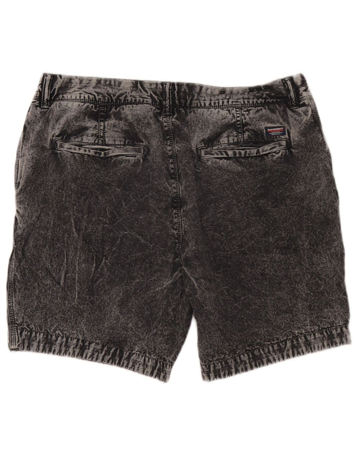 Ανδρικό τζιν σορτς Superdry W34 μεγάλο γκρι βαμβακερό