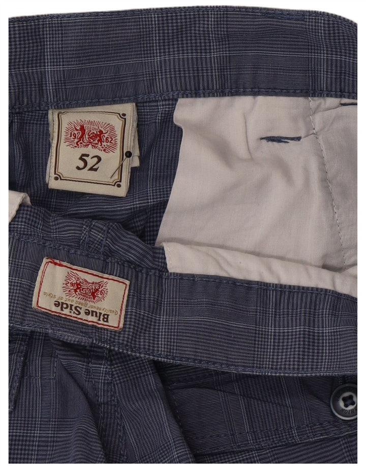 Ανδρικό σορτς Cargo Blue Side IT 52 XL W36 Blue Check Cotton