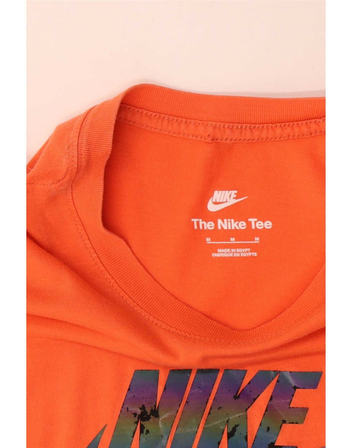 Ανδρικό γραφικό μπλουζάκι Nike, μεσαίο πορτοκαλί βαμβακερό