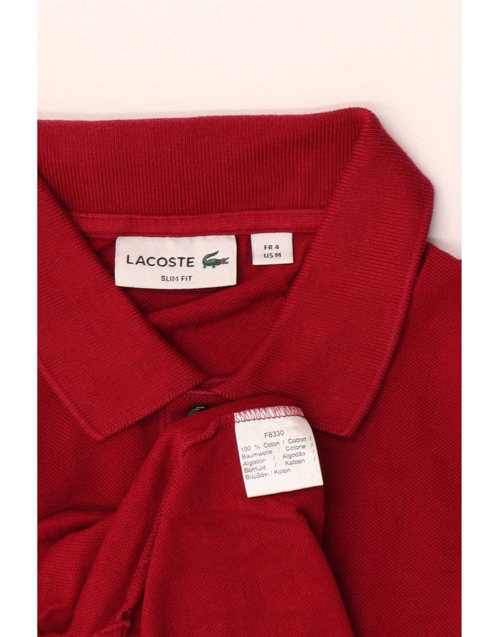 Ανδρικό πουκάμισο πόλο Lacoste Slim Fit Μέγεθος 4 Μεσαίο κόκκινο βαμβακερό