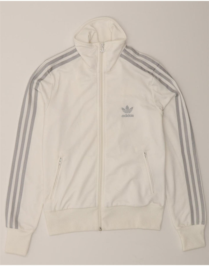 Γυναικεία αθλητική φόρμα γραφικών Adidas Top Jacket EU 38 Small White Polyester