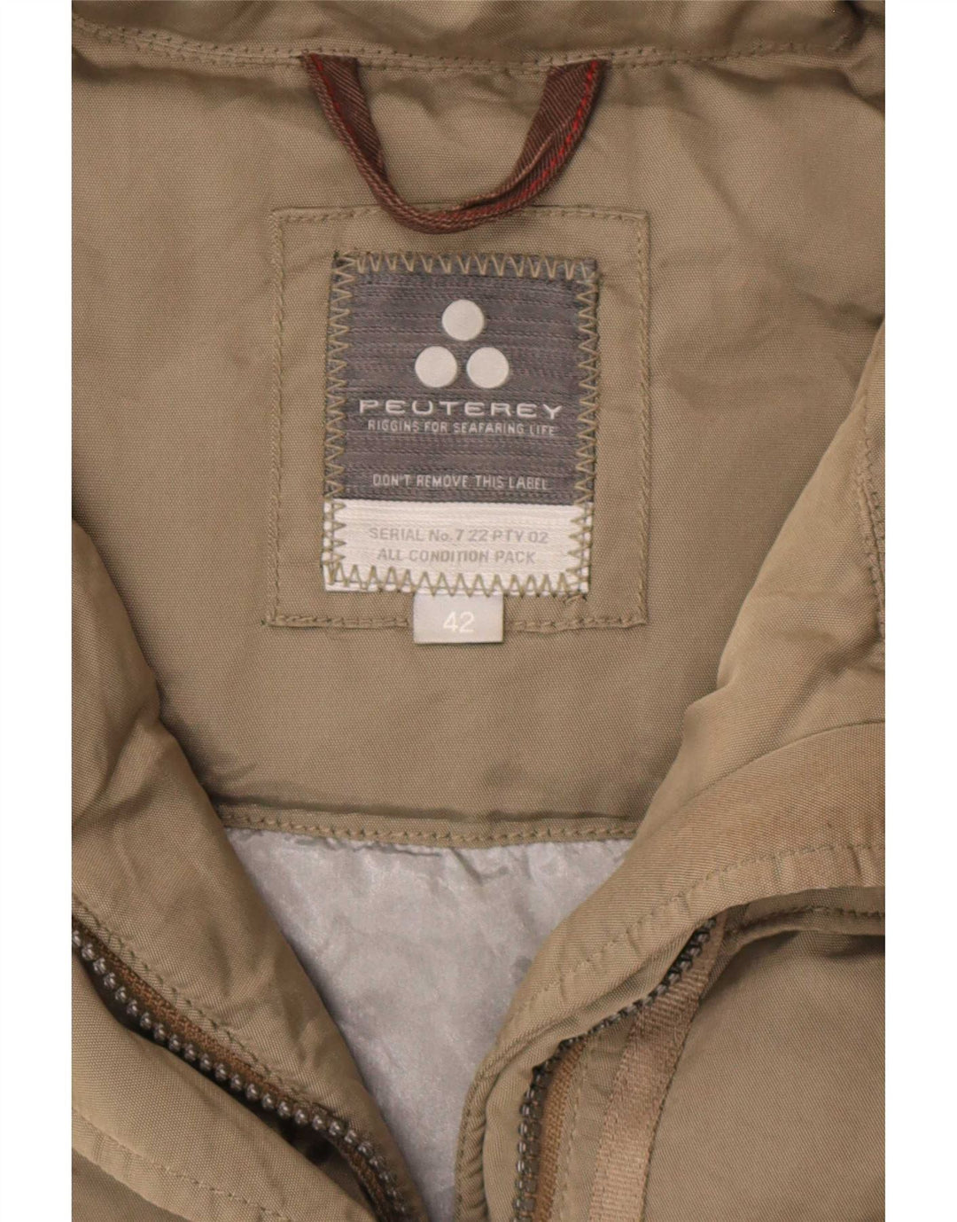 PEUTEREY Γυναικείο μπουφάν με επένδυση IT 42 Medium Khaki Polyamide