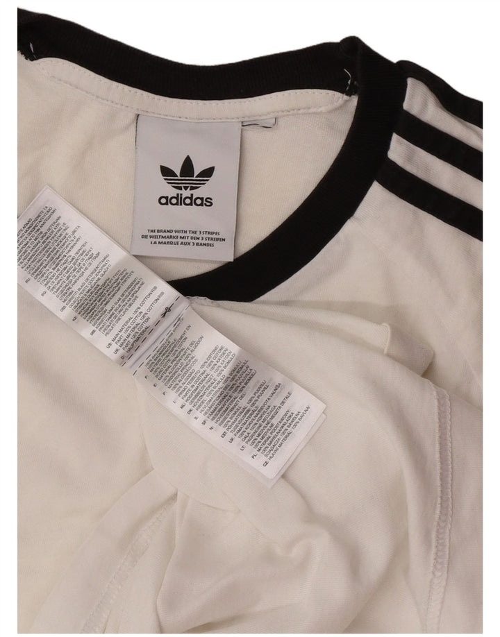 Ανδρικό T-Shirt Adidas Τοπ μεσαίο λευκό βαμβακερό