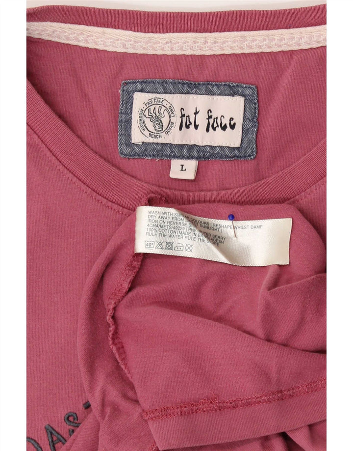 Ανδρικό γραφικό T-Shirt Fat Face Top μεγάλο κόκκινο βαμβακερό