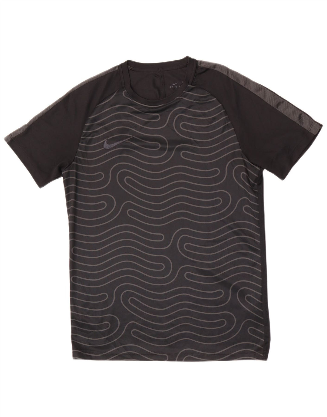 Ανδρικό μπλουζάκι Nike Dri Fit Τοπ μεσαίου μαύρου γεωμετρικού πολυεστέρα