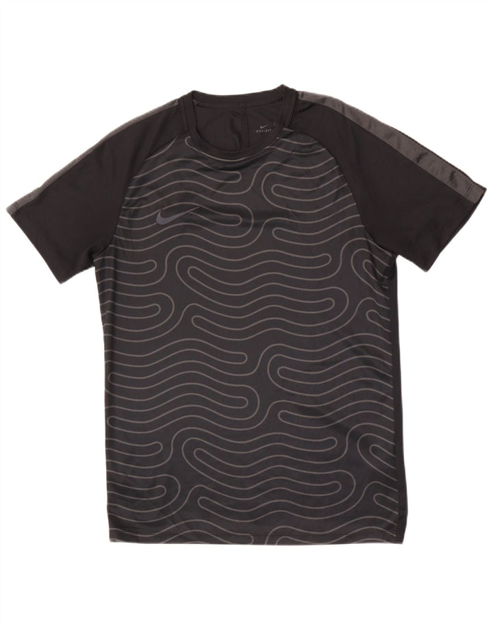 Ανδρικό μπλουζάκι Nike Dri Fit Τοπ μεσαίου μαύρου γεωμετρικού πολυεστέρα