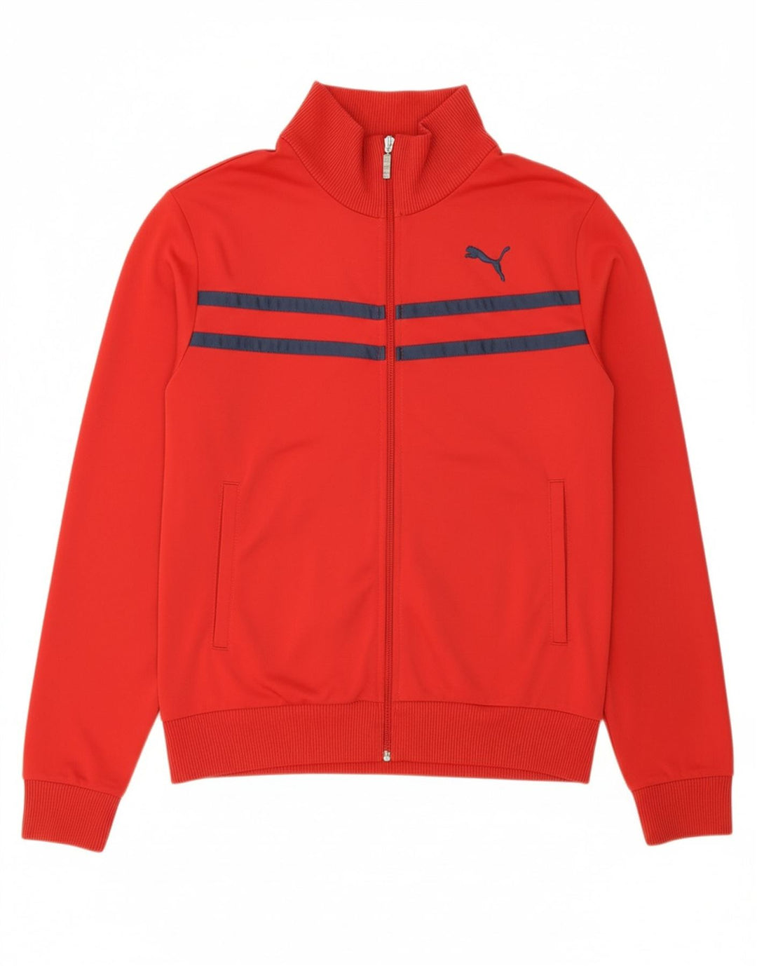 PUMA Mens Tracksuit Top Jacket Large Red Polyester