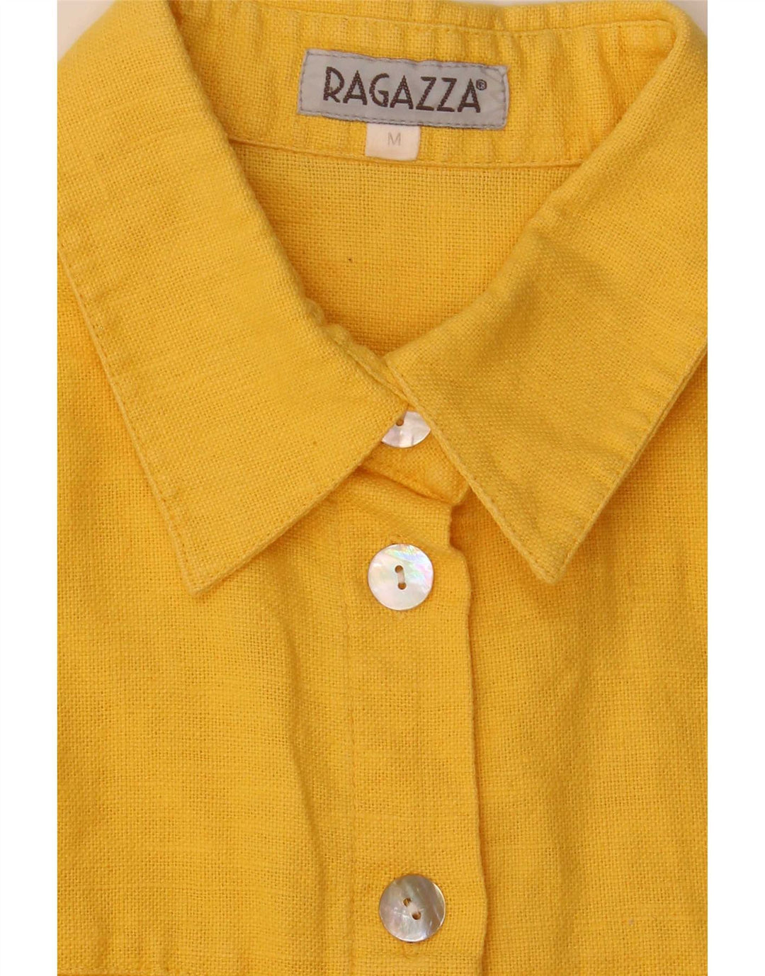 Ragazza Γυναικείο Αμάνικο Μπλούζα UK 12 Medium Yellow