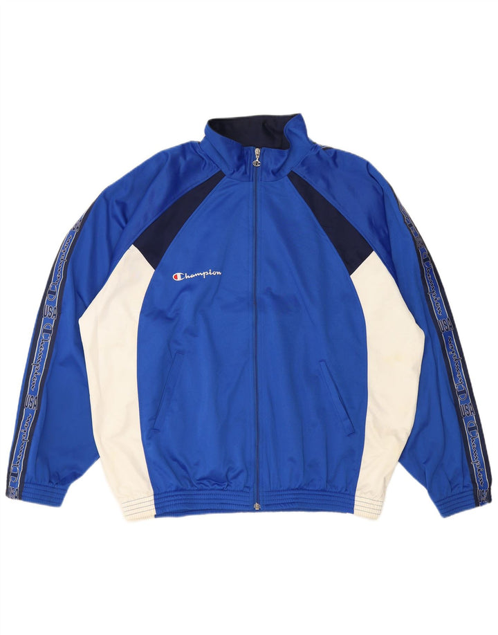 Ανδρική φόρμα Champion Graphic Top Jacket 2XL Blue Colourblock Polyester