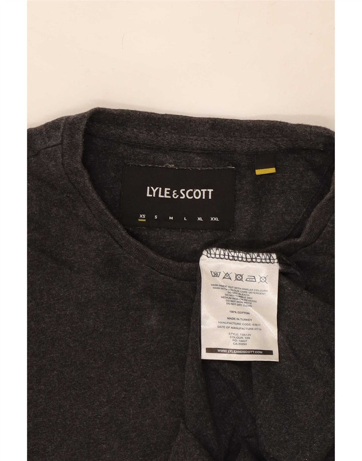 Ανδρικό μπλουζάκι Lyle & Scott Μακρυμάνικο XS Γκρι βαμβακερό