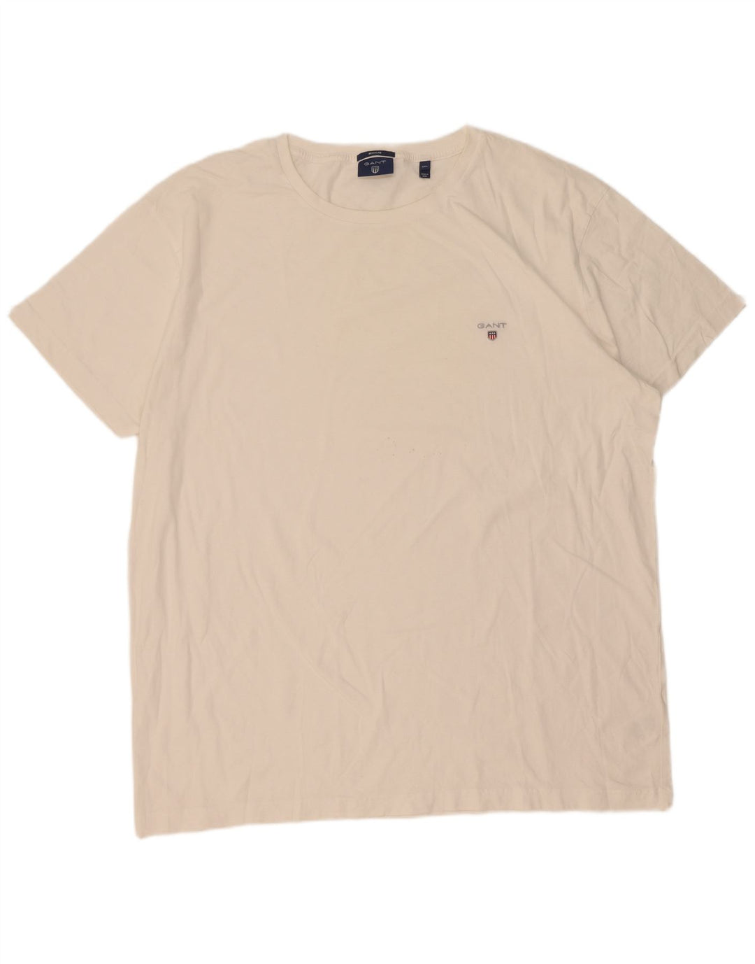 Ανδρικό T-Shirt Gant Regular Fit Top 3XL Λευκό βαμβακερό