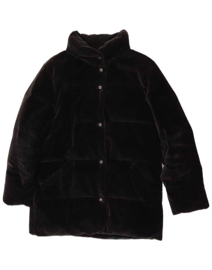 Moncler Γυναικείο Μπουφάν με βελούδινο μεγάλο μέγεθος 0 XS μαύρο βαμβακερό