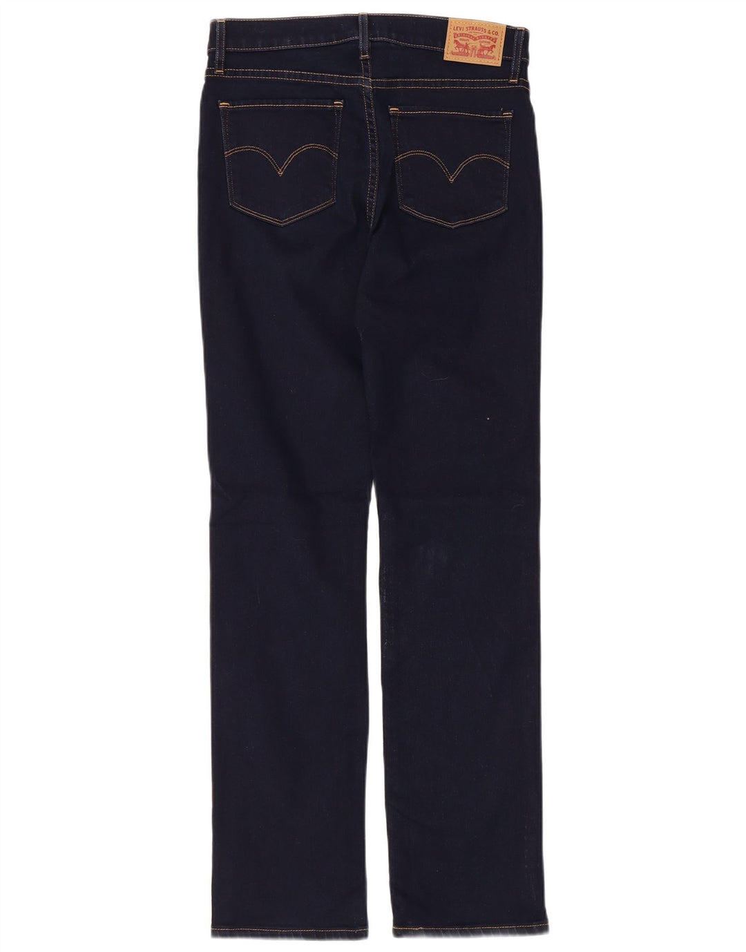 Levi's Womens 314 Shaping Straight Jeans W27 L29 Navy Blue Cotton