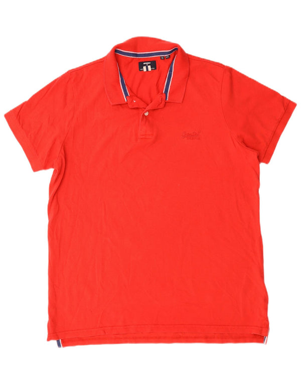 Ανδρικό πουκάμισο πόλο Superdry 2XL κόκκινο βαμβακερό