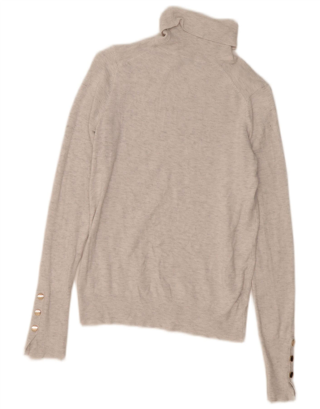 Zara Γυναικείο πουλόβερ με ρολό λαιμόκοψη UK 12 Medium Grey