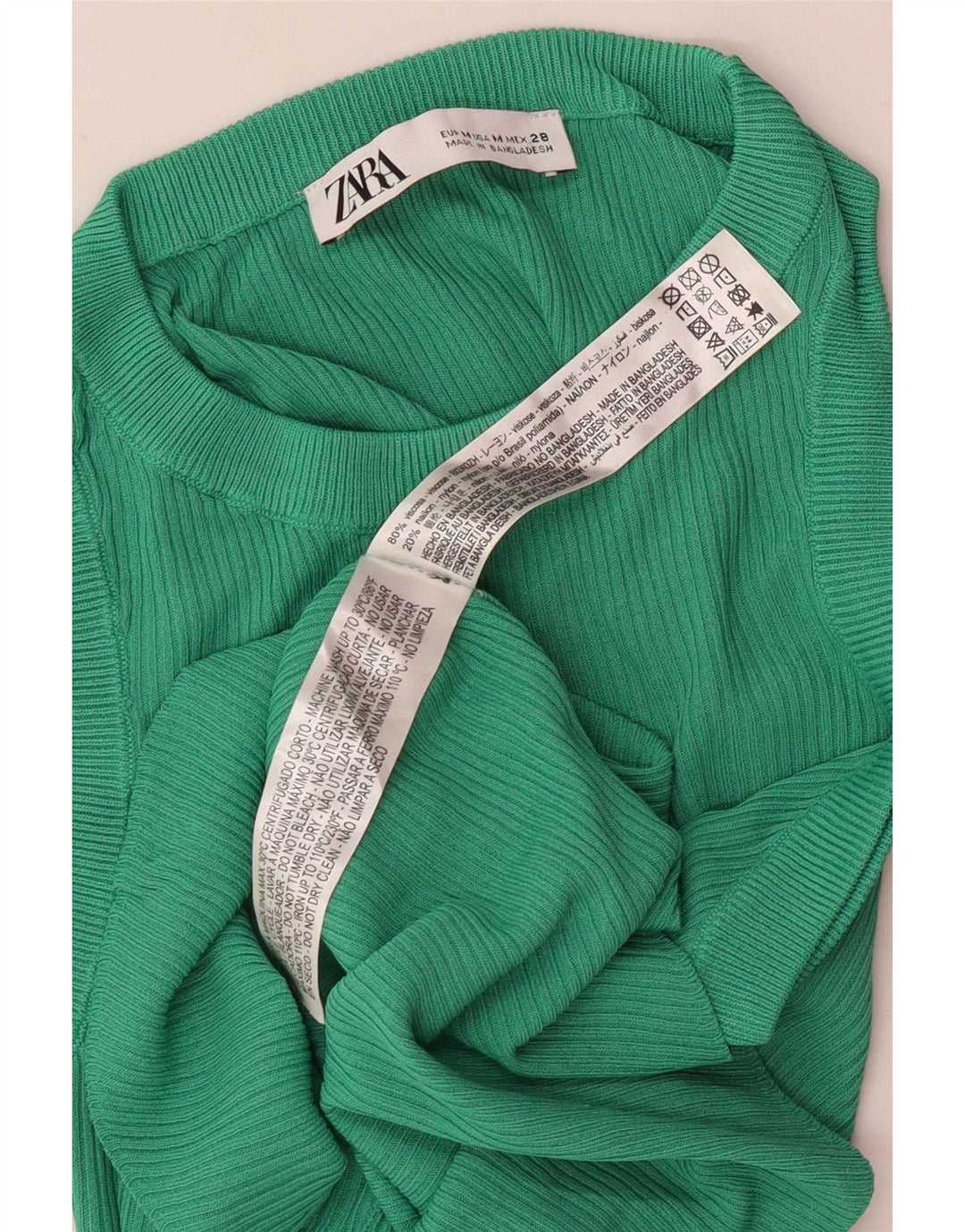 Zara Γυναικείο Γιλέκο Τοπ UK 12 Μεσαία Πράσινη Βισκόζη