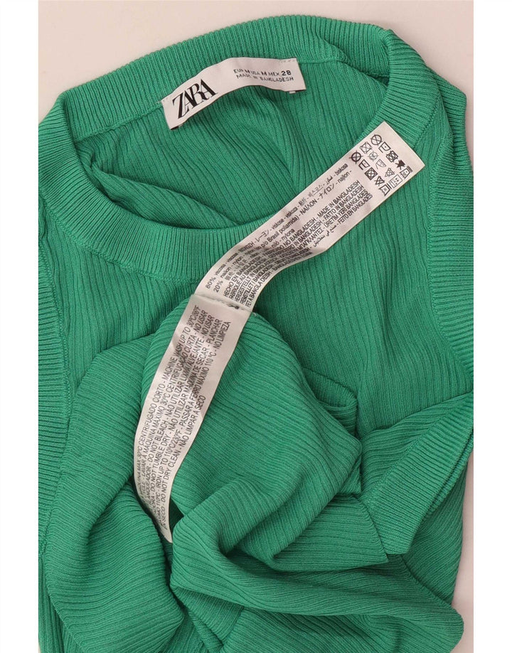 Zara Γυναικείο Γιλέκο Τοπ UK 12 Μεσαία Πράσινη Βισκόζη