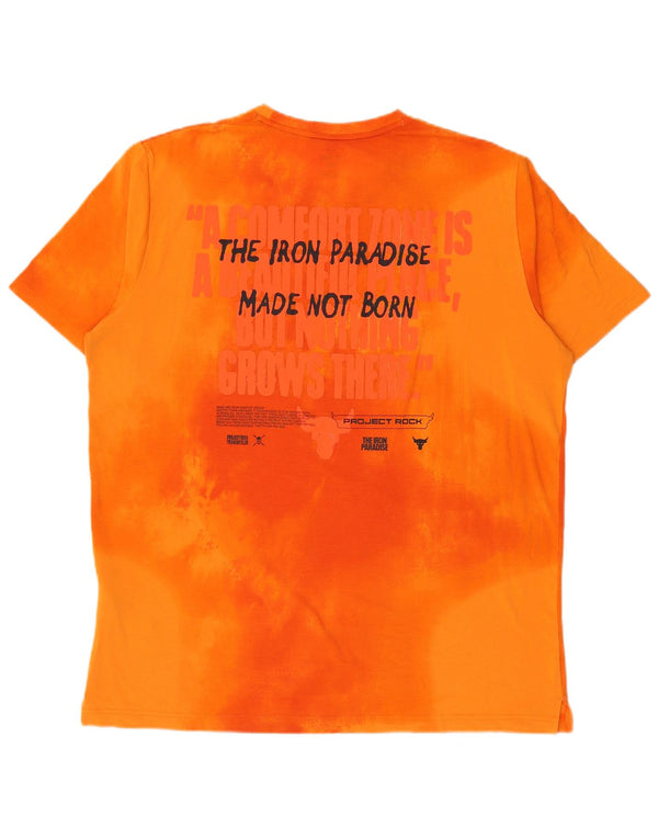 Under Armour Ανδρικό γραφικό T-Shirt Top XL Orange Tie Dye Cotton