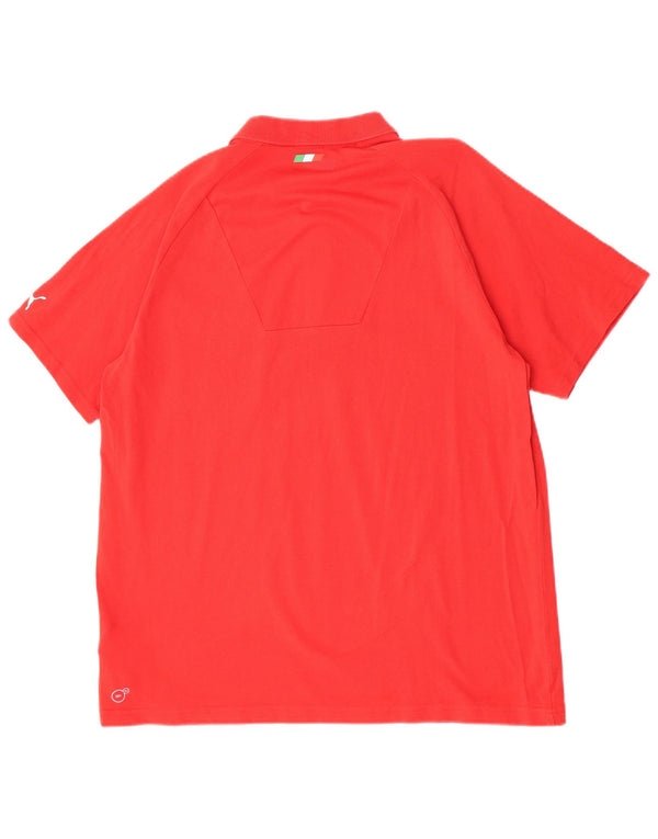 Puma Mens Ferrari Polo Shirt XL Red Cotton