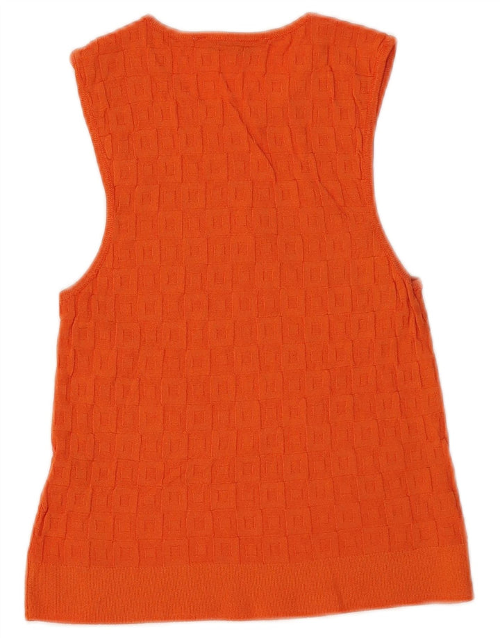Zara Γυναικείο Crop Vest Top UK 8 Μικρή πορτοκαλί βισκόζη