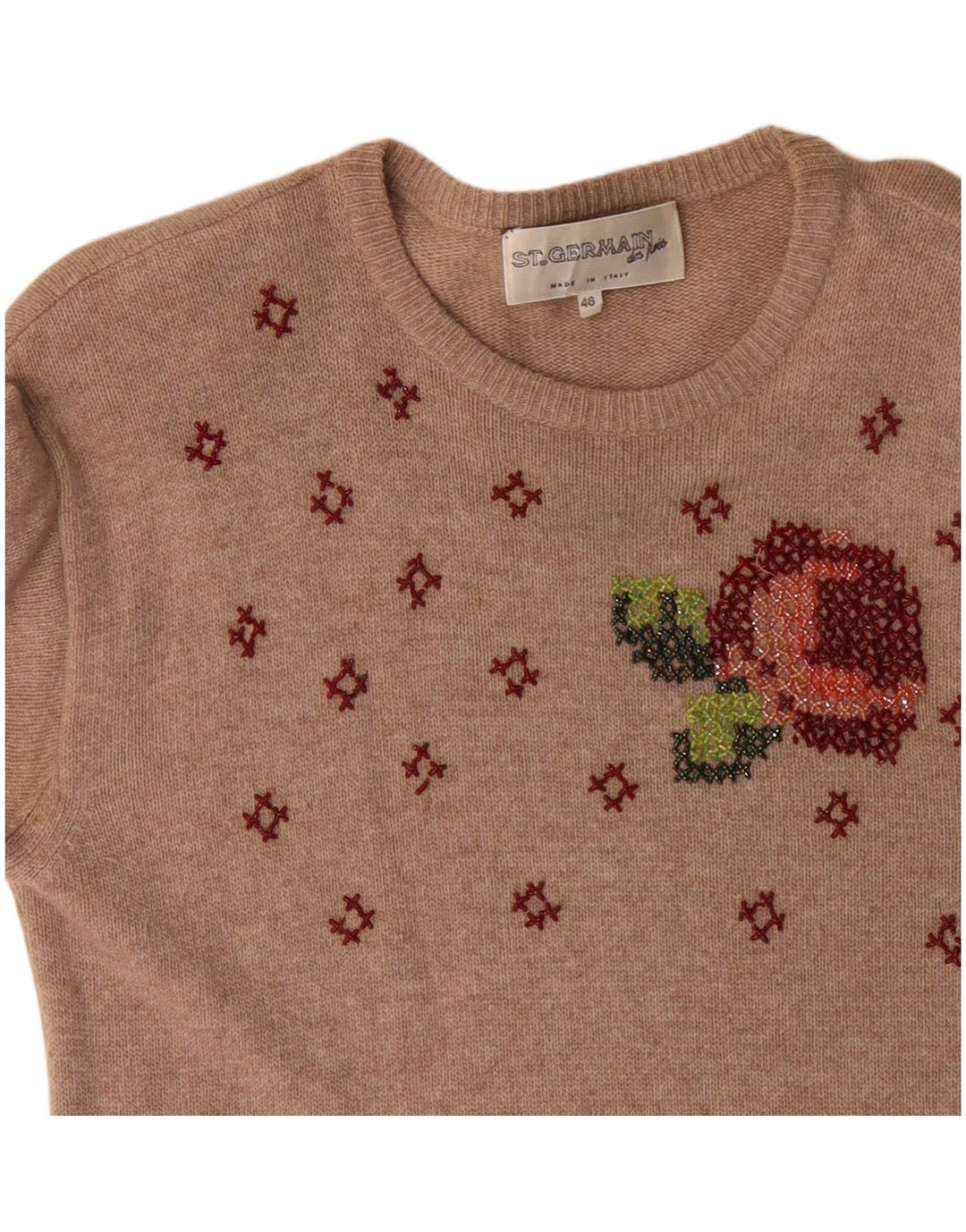 ST. Γυναικείο μακρυμάνικο φόρεμα GERMAIN EU 46 XL Beige Angora