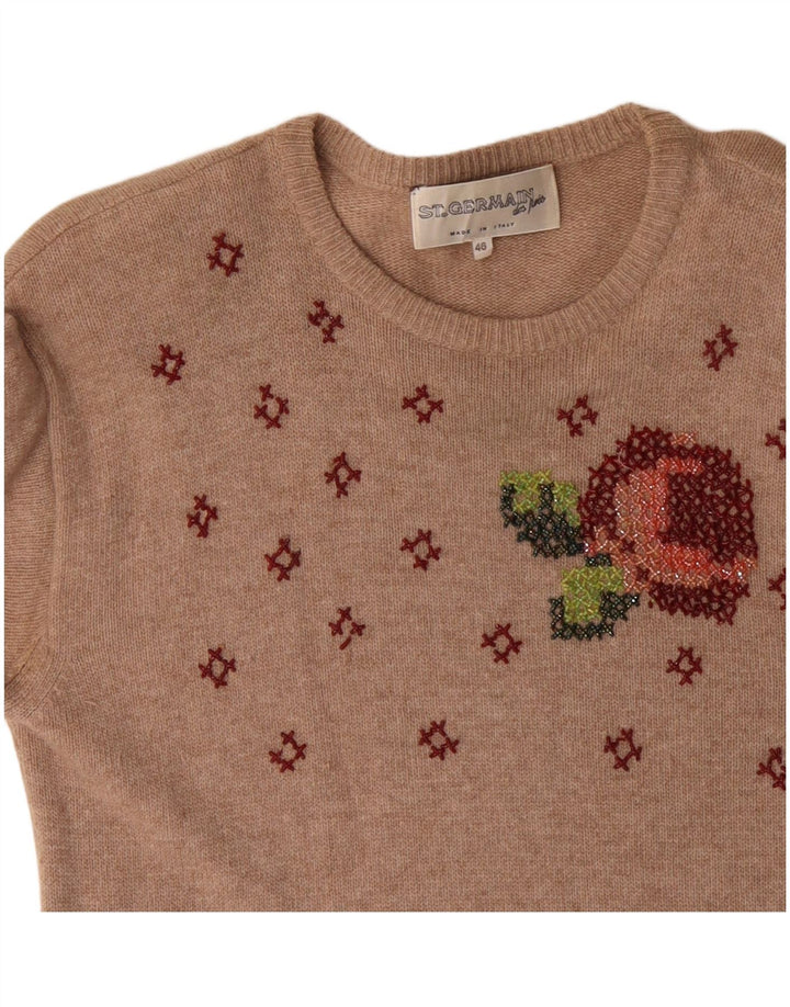 ST. Γυναικείο μακρυμάνικο φόρεμα GERMAIN EU 46 XL Beige Angora