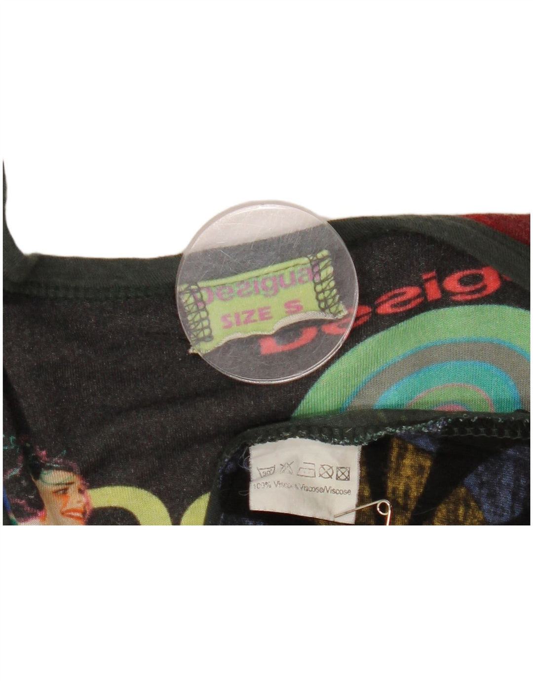 Desigual Γυναικείο Γραφικό Μακρυμάνικο UK 8 Μικρή πολύχρωμη βισκόζη