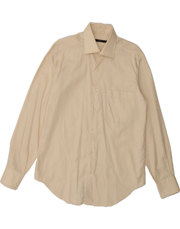 UNGARO Mens Shirt Size 40 15 3/4 Medium Beige Spotted Cotton Vintage Ungaro and Second-Hand Ungaro from Messina Hembry 