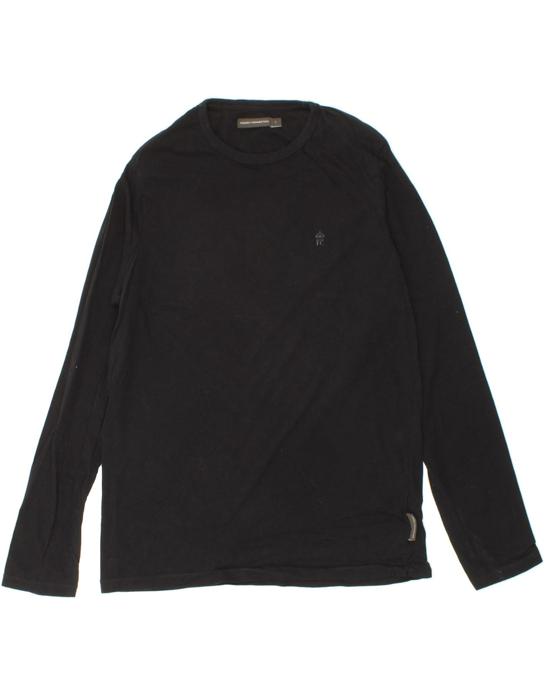 FRENCH CONNECTION Mens Top Long Sleeve Large Black Cotton Vintage French Connection and Second-Hand French Connection from Messina Hembry 