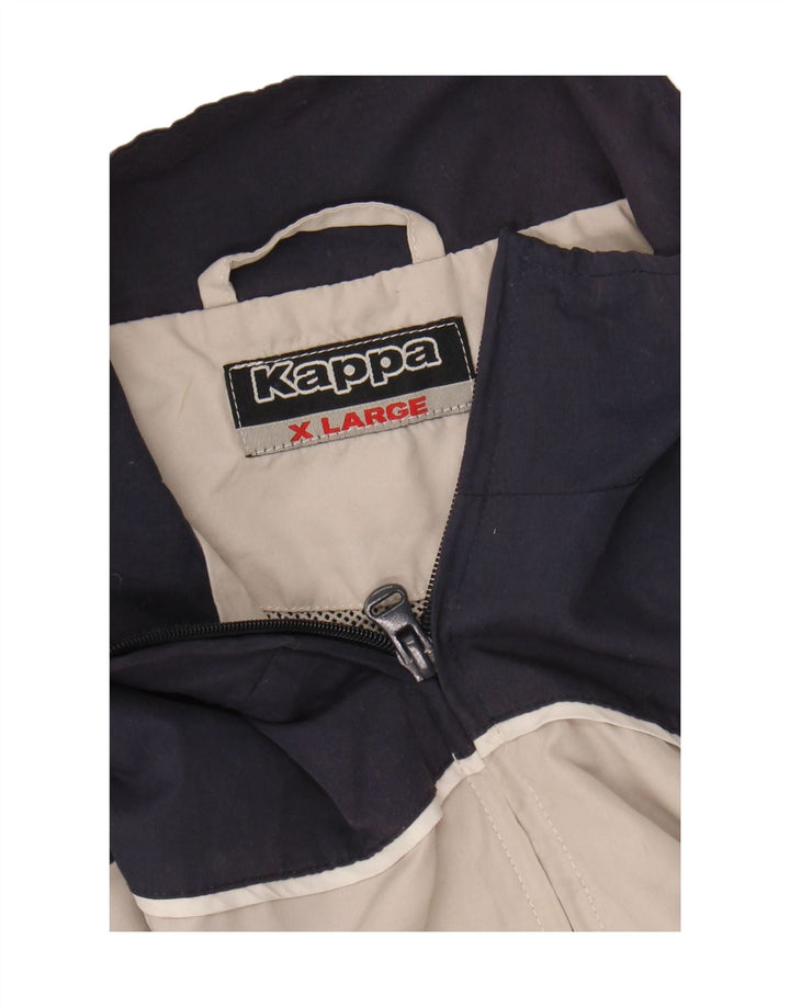 KAPPA Mens Tracksuit Top Jacket XL Off White Colourblock Vintage Kappa and Second-Hand Kappa from Messina Hembry 