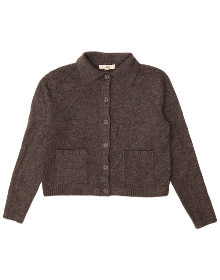 Marks & Spencer Γυναικεία ζακέτα πουλόβερ UK 10 Small Grey Polyester