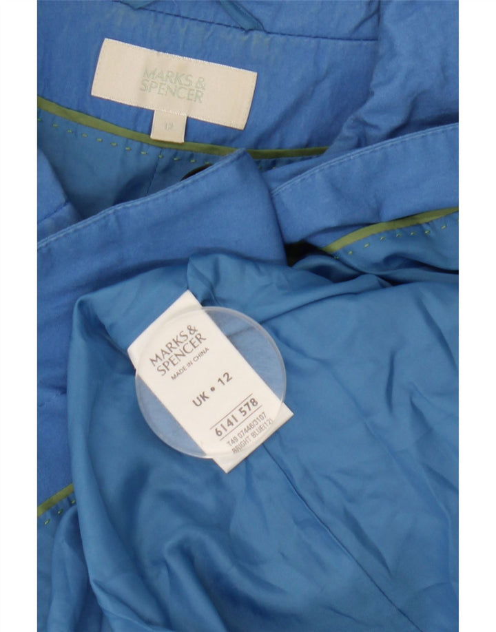 Marks & Spencer Γυναικείο πανωφόρι 3/4 μανίκι UK 12 μεσαίο μπλε βαμβακερό