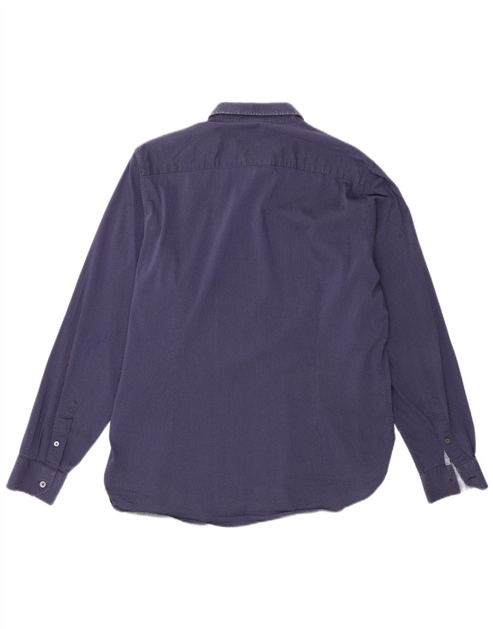 Ted Baker Ανδρικό πουκάμισο Size 4 Large Navy Blue Spotted