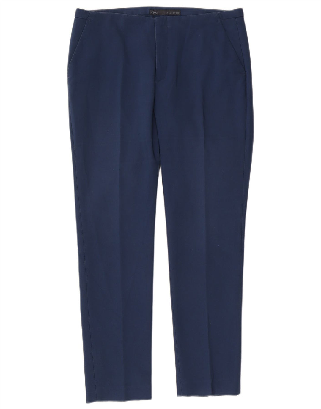 Zara Γυναικείο Slim Παντελόνι Chino Μεγάλο W30 L27 Μπλε