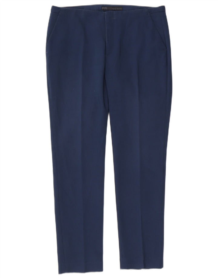 Zara Γυναικείο Slim Παντελόνι Chino Μεγάλο W30 L27 Μπλε