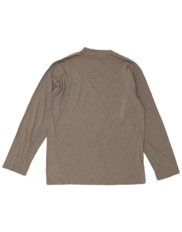 Merc Mens Graphic Top Μακρυμάνικο XL Γκρι Βαμβακερό