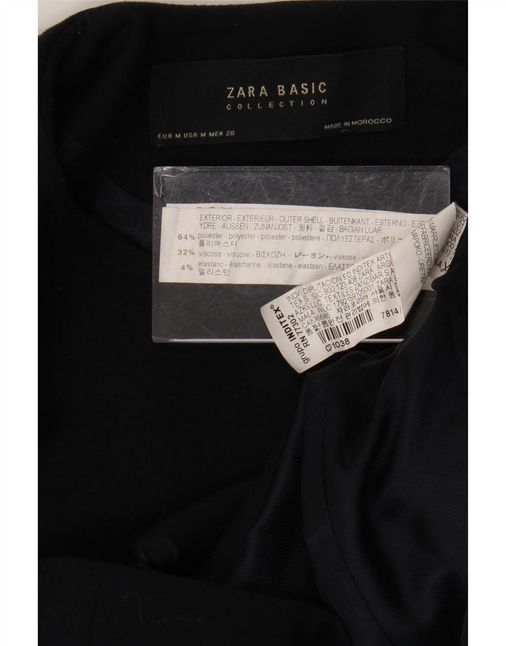Zara Γυναικείο Σακάκι με Φερμουάρ UK 12 Medium Navy Blue Polyester