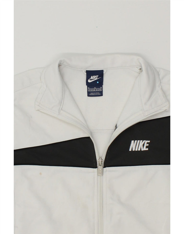Μπουφάν NIKE Boys αθλητική φόρμα 10-11 ετών μεσαίου λευκού χρώματος