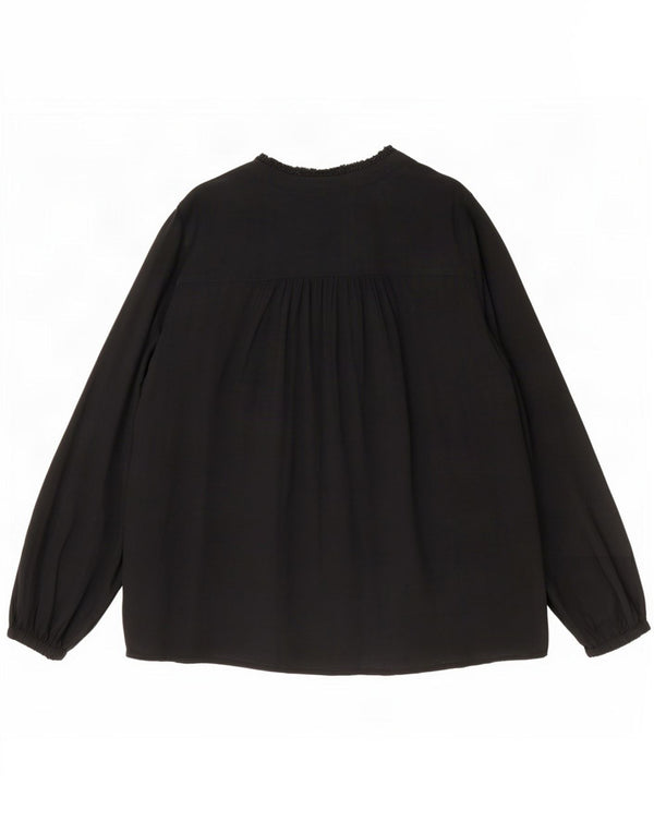 Marks & Spencer Γυναικεία Μπλούζα Oversized Top UK 16 Large Black Viscose