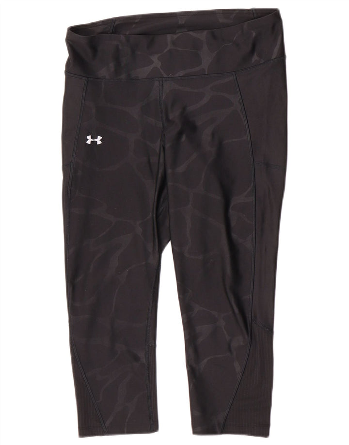 Under Armour Γυναικείο Κάπρι Κολάν UK 14 Μεσαίο Μαύρο Καμουφλάζ