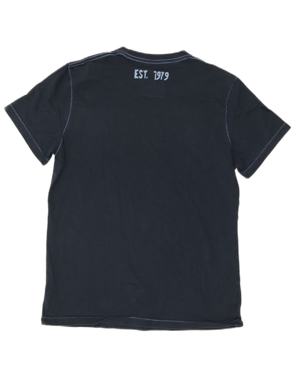 Think Pink Ανδρικό γραφικό T-Shirt Top XL Navy Blue Cotton
