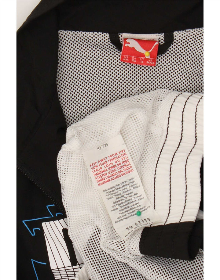 Puma Boys Graphic αθλητική φόρμα Top Jacket 15-16 Years Black Colourblock