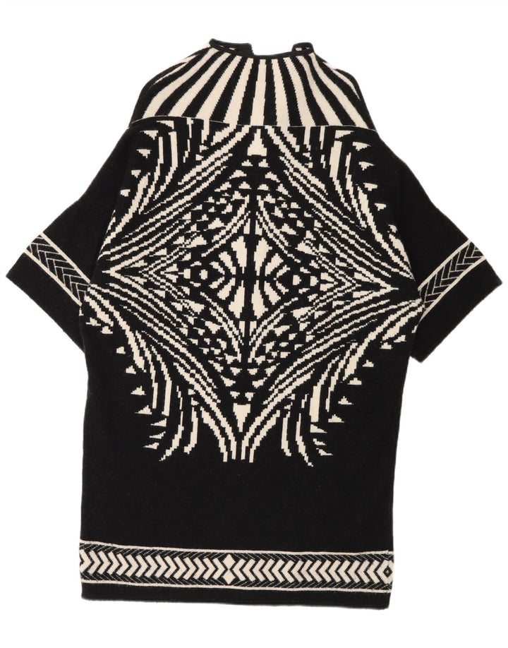 Byblos Γυναικεία Ζακέτα Longline UK 14 Medium Black Geometric