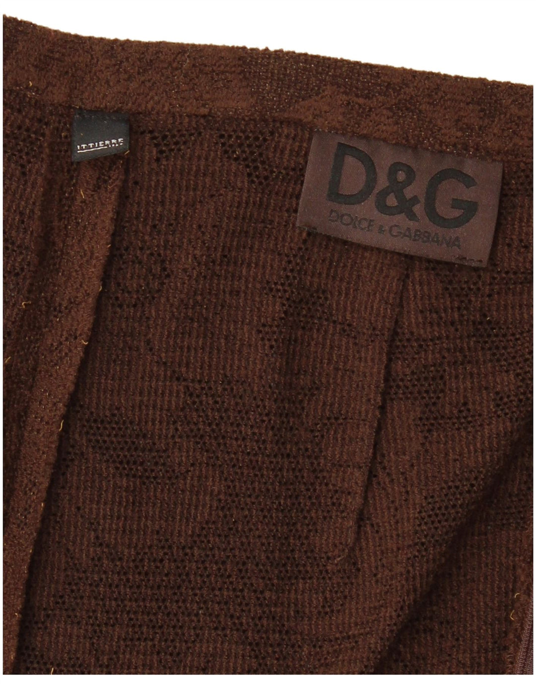 DOLCE & GABBANA Γυναικεία Πλεκτή Maxi Φούστα W26 Μικρή Καφέ Floral