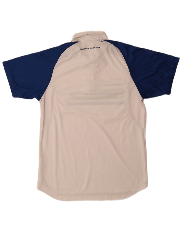 Sergio Tacchini Ανδρικό πουκάμισο πόλο με μεγάλο λευκό χρώμα πολυεστέρα