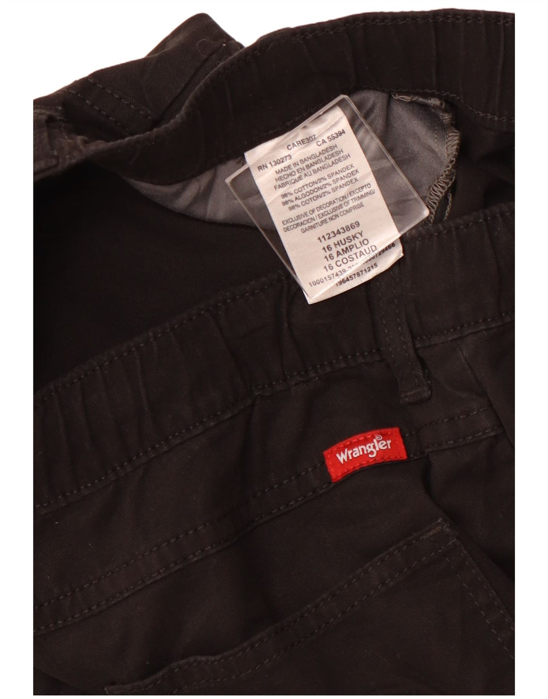 WRANGLER Boys Joggers Cargo Παντελόνι 15-16 ετών W32 L27 Μαύρο βαμβακερό