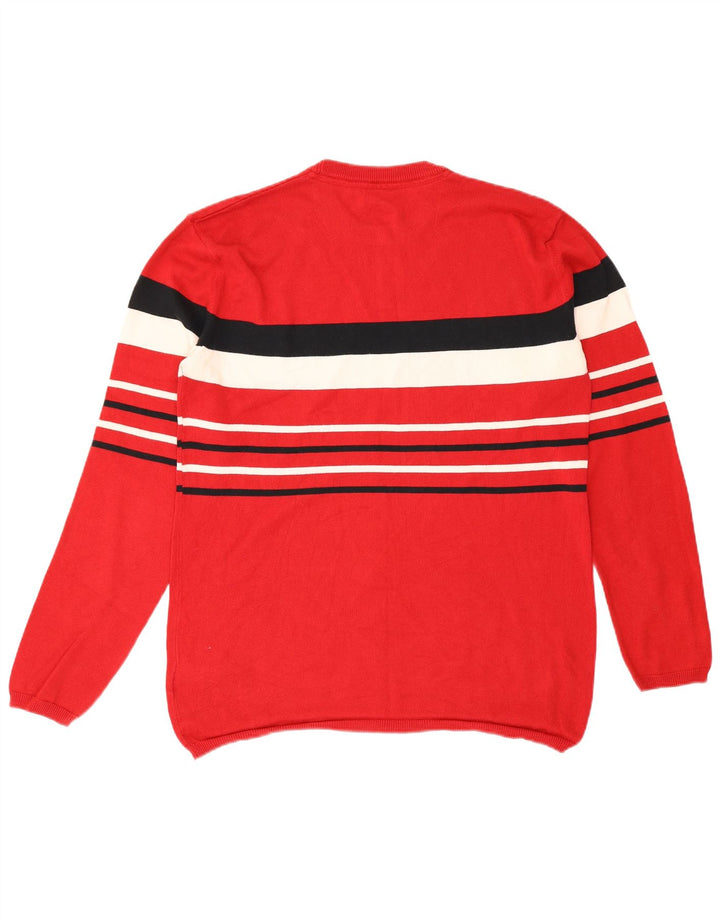 Ανδρικό πουλόβερ Levi's Crew Neck Jumper Μεγάλο κόκκινο βαμβακερό ριγέ