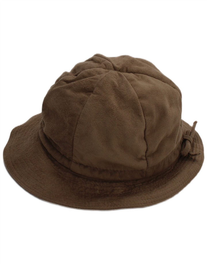 Vintage γυναικείο ψεύτικο καστόρι κουβά καπέλο One Size Beige Polyester