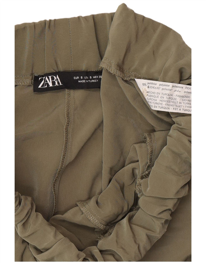 Zara Womens Joggers Cargo Παντελόνι Small W28 L27 Khaki Polyester
