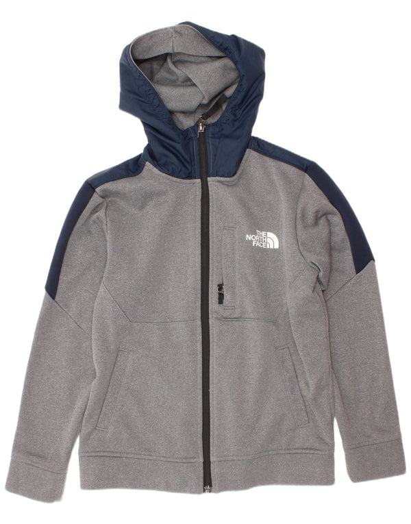 The North Face Boys Zip Hoodie πουλόβερ 9-10 ετών Medium Grey Colourblock